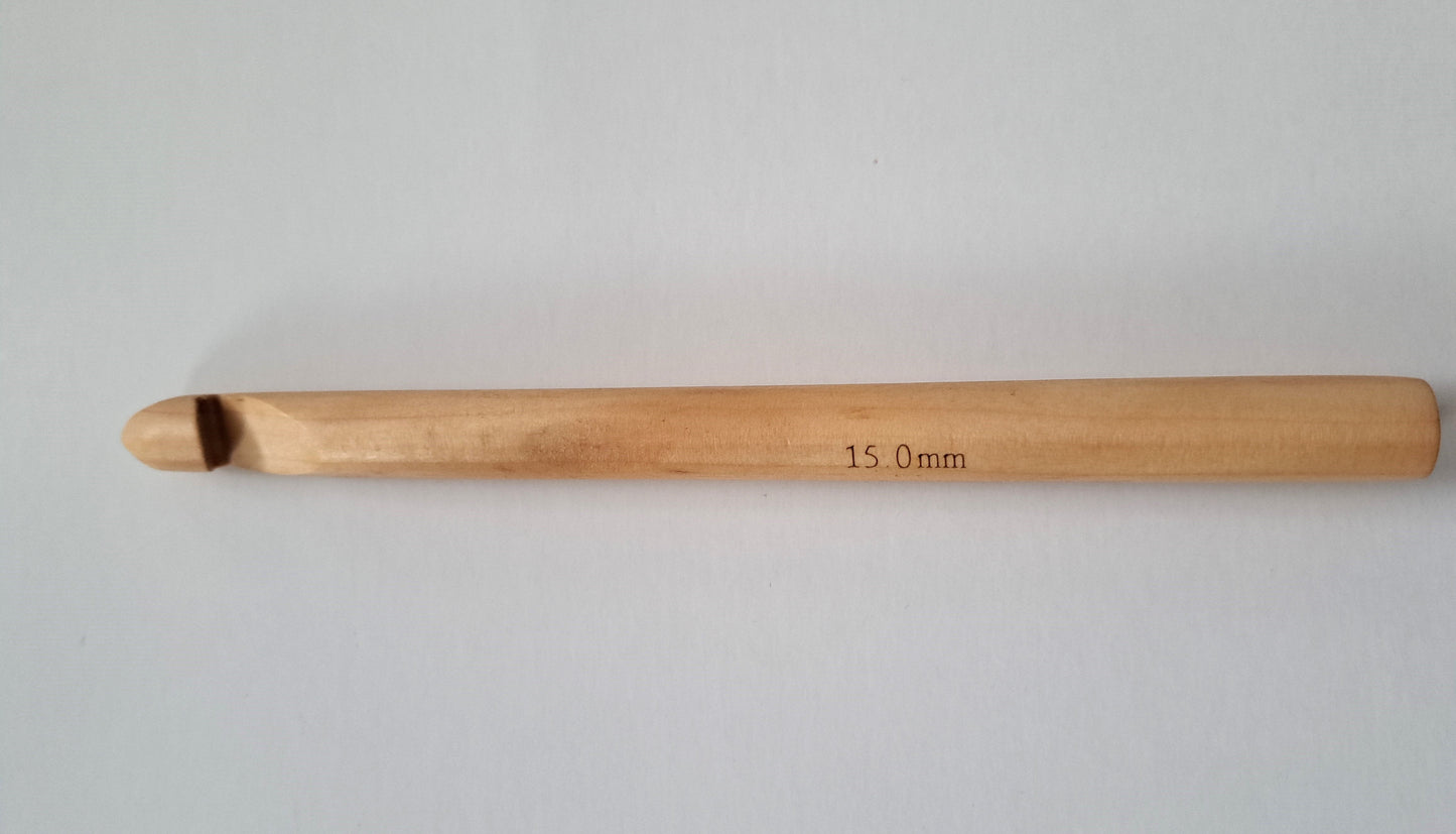 Wooden Crochet Hook - 15mm